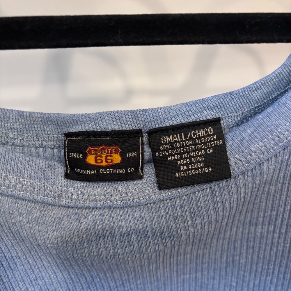 Y2K Route 66 Ribbed Tank Top Small - Picture 4 of 4